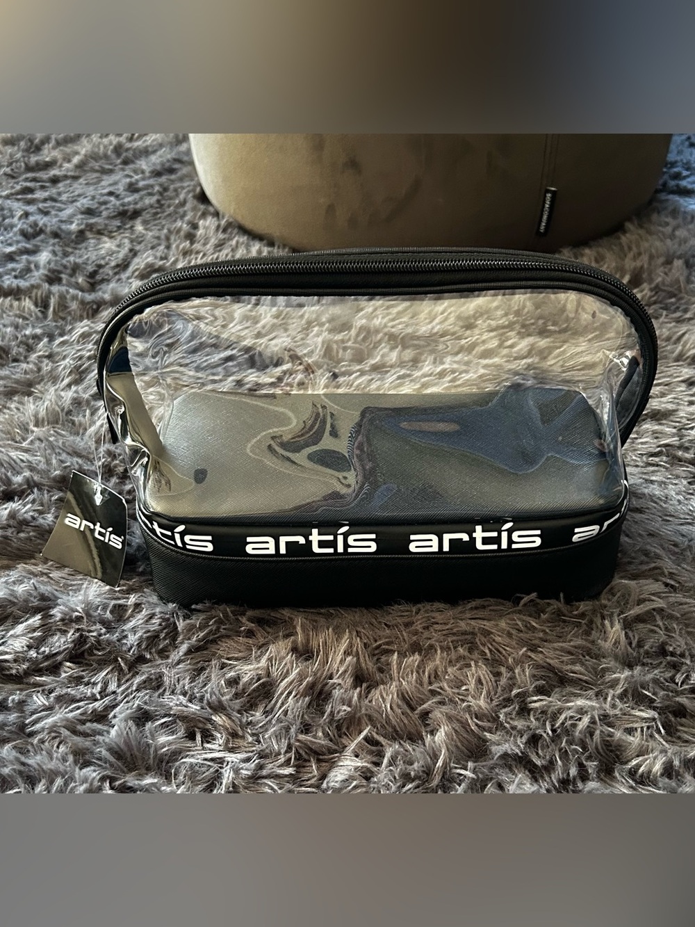 Artis Double Decker Makeup Brush Travel Case Large Black Clear NWT